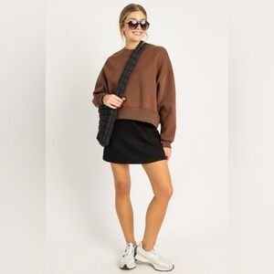 Brown Crew Neck Sweatshirt M